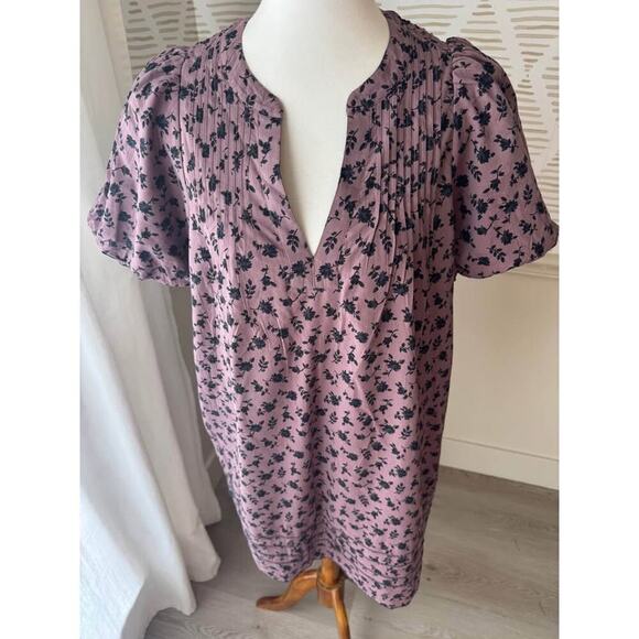 Madewell Women’s Medium Tillie Puff-Sleeve Mini Dress in Shadow Blooms - Picture 4 of 9